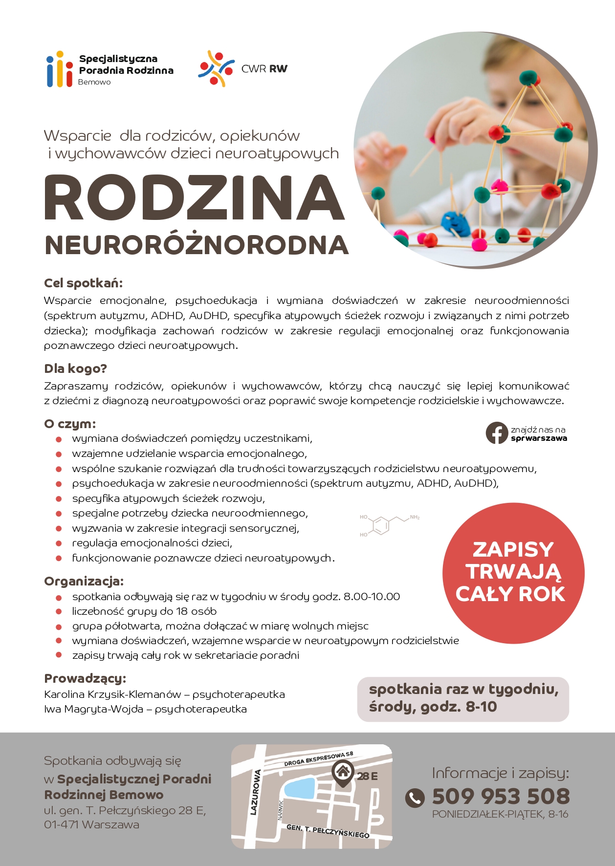 Plakat Specjalistycznej Poradni Rodzinnej Bemowo
